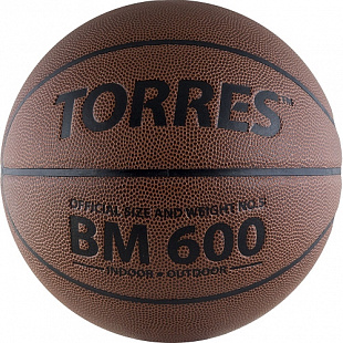 Мяч баскетбольный Torres BM600 р.5 B10025 dark brown/black
