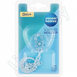 Клипса-держатель для пустышки Canpol babies Newborn Baby (10/877_blu)