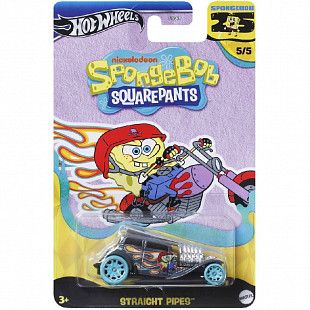 Машинка Hot Wheels Spongebob Straight Pipes (GDG83 HRV56)
