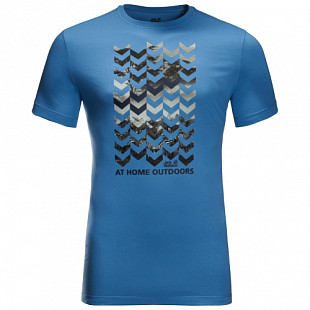 Футболка мужская Jack Wolfskin Chevron T M wave blue