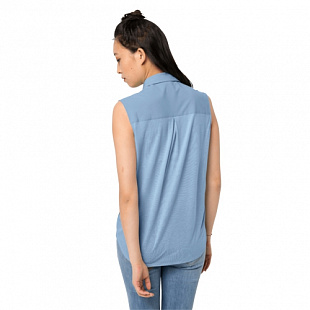Рубашка женская Jack Wolfskin Sonora Sleeveless Shirt W ice blue