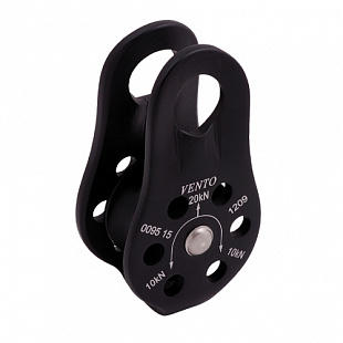 Блок-ролик одинарный Vento Спасатель черный дюраль