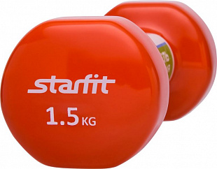 Гантель виниловая Starfit DB-101 1,5кг orange