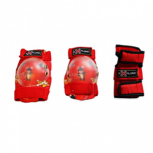 Комплект защиты для роликовых коньков Amigo AMZ-130 Red