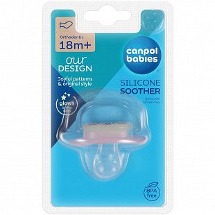Пустышка Canpol babies силиконовая ортодонтическая Love&Sea 18+ мес. (34/910) pink