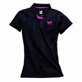 На картинке изображен Рубашка теннисная Butterfly Pure Lady black Рубашка теннисная Butterfly Pure Lady black