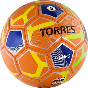 Мяч футбольный Torres Tiempo F30585 (р.5) orange yellow blue