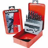 Набор сверл по металлу Diager 19 штук HSS Standard 775D