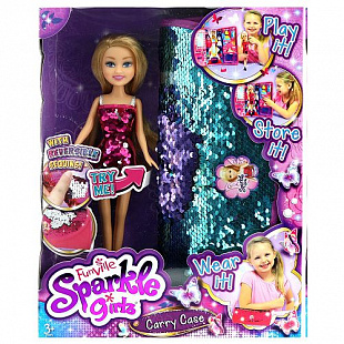 Кукла Sparkle Girlz Кукла с сумкой-переноской 24016 Pink
