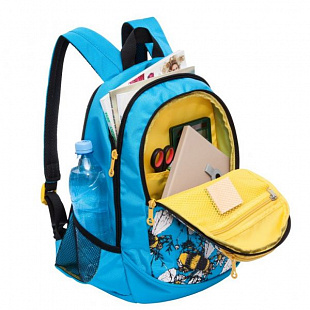 Рюкзак школьный GRIZZLY RD-843-2 /1 light blue