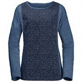 Футболка женская Jack Wolfskin Moro Panel Longsleeve ocean wave