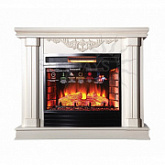 Портал для электрокамина InterFlame Genius ЕС White/Gold (для Panoramic-25"