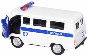 Игрушка Tehnopark Машина Технопарк УАЗ 39625 полиция ДПС металлическая X600-H09021-R