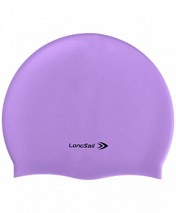 Шапочка для плавания LongSail силикон light purple