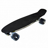 Penny board (пенни борд) Favorit со светящимися колесами M2201-L-BK Black