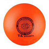 Мяч для художественной гимнастики Indigo d15 300 гр с блестками orange
