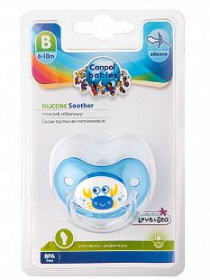 Пустышка анатомическая силиконовая Canpol babies Love&Sea 6-18 мес. (22/507) blue