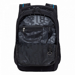 Рюкзак школьный GRIZZLY RU-138-1 /1 black/blue