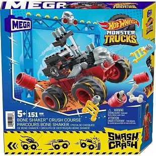 Машинка Hot Wheels Monster Trucks Bone Shaker Crash Set (HKF87)