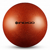 Мяч для художественной гимнастики Indigo металлик 300 г IN119 15 см с блеcтками orange