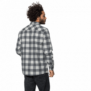 Рубашка мужская Jack Wolfskin Red River Shirt ebony checks