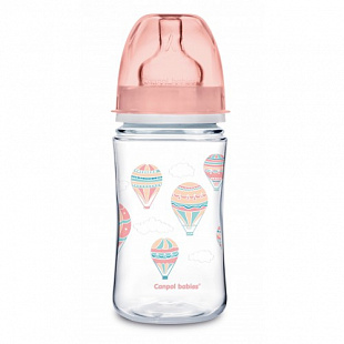Бутылочка Canpol babies EasyStart В облаках 3м+ 120 мл 35/225_pin Pink