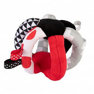Погремушка Canpol babies Soft Contrast Ball SENSORY TOYS с погремушкой 0м+ (68/082) red/black/white