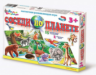 Магнитная развивающая игра Десятое Королевство «Соседи по планете» 001757