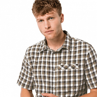 Рубашка мужская Jack Wolfskin Napo River Shirt sand dune checks