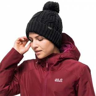Шапка Jack Wolfskin Stormlock Pompom Beanie Black