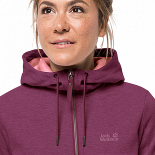 Джемпер женский Jack Wolfskin Riverland Hooded Jacket W wild berry