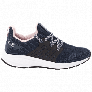 Полуботинки женские Jack Wolfskin Coogee Knit Low W dark blue / rose