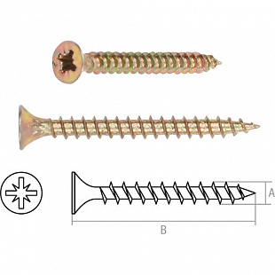 Шуруп универсальный Starfix 4.5х70 мм (80 шт) SMP2-30450-80 Желтый цинк