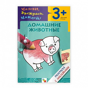 Раскраска с наклейками Домашние животные МС00674