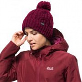 Шапка мужская Jack Wolfskin Stormlock Pompom Beanie dark ruby 1905091-2501561