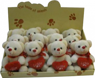 Мягкая игрушка Yiwu Медведь-валентинка KR-6224