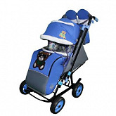 Санки-коляска Galaxy Snow City-2 Зелёный Мишка EVA+сумка+варежки blue