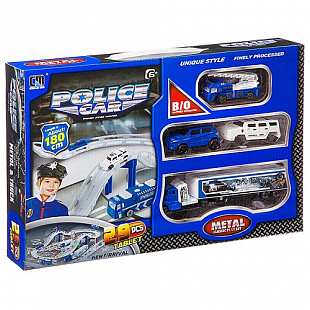 Набор YAKO полицейская техника с трассой, дорожными знаками и заправкой М94070