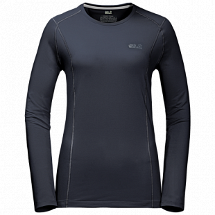 Футболка женская Jack Wolfskin Hollow Range Longsleeve Women night blue