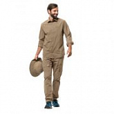 Рубашка мужская Jack Wolfskin Lakeside Roll-Up Shirt M sand dune