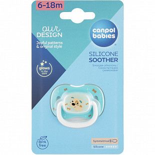 Пустышка Canpol babies Bunny&Company Латексная Симметричная 6-18 мес. (23/269_blu) blue