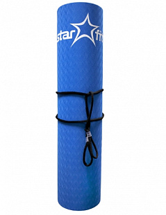 Гимнастический коврик для йоги, фитнеса Starfit FM-201 TPE blue/grey (173x61x0,5)