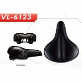 Седло Velo комфорт VL-6123 эластомерное бесшовное black 6-146123
