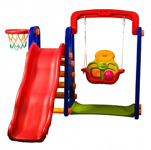 Игровой комплекс RS M0261 4 в 1 (Качели, горка, баскетбол и мяч)