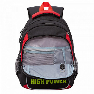 Рюкзак школьный GRIZZLY RB-152-3 /1 black/red
