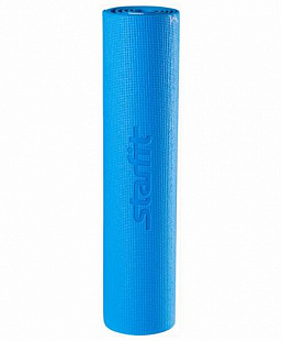 Гимнастический коврик для йоги, фитнеса с рисунком Starfit FM-102 PVC blue (173x61x0,6)