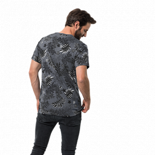 Футболка мужская Jack Wolfskin Leaf T M pebble grey all over