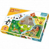 Пазл Trefl Животные и их домики 15 шт 14280