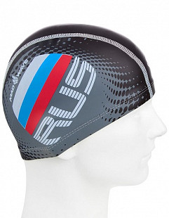 Шапочка для бассейна (плавания) взрослая Mad Wave PU Coated Rus black