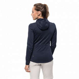 Джемпер женский Jack Wolfskin Kiewa Hooded Jacket W midnight blue